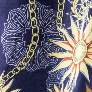 Sun amulet and chains printed long sleeve shirt