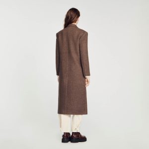 Long-sleeved button coat