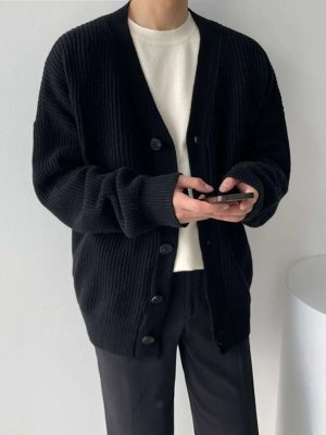 Casual Open Button Sweater