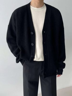 Casual Open Button Sweater