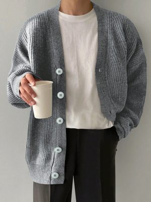 Casual Open Button Sweater