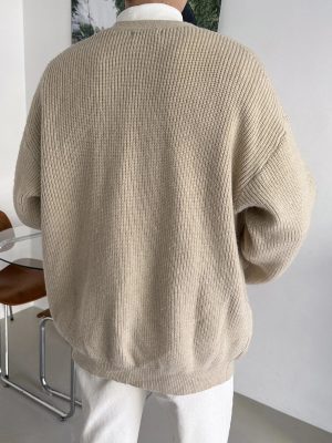 Casual Open Button Sweater