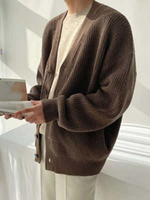 Casual Open Button Sweater