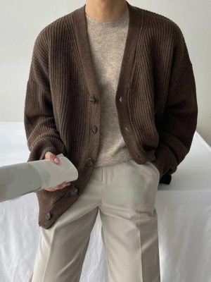 Casual Open Button Sweater