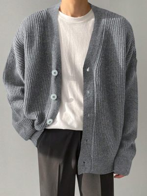Casual Open Button Sweater