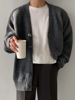 Casual Open Button Sweater