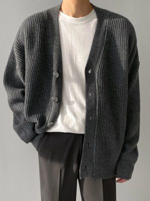 Casual Open Button Sweater