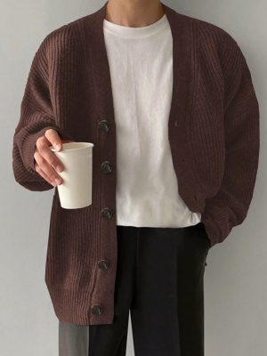 Casual Open Button Sweater