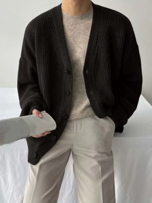 Casual Open Button Sweater
