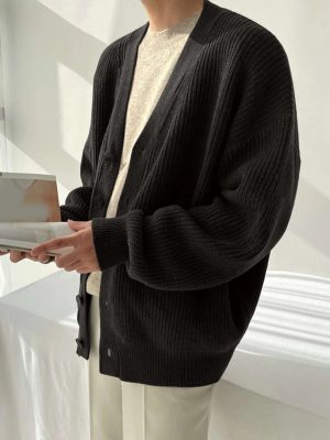 Casual Open Button Sweater