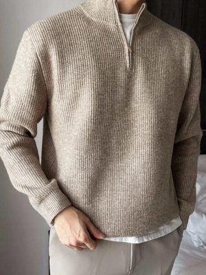 Casual Quarter Zipper Sweater