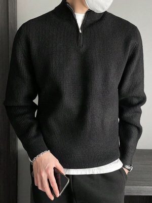 Casual Quarter Zipper Sweater