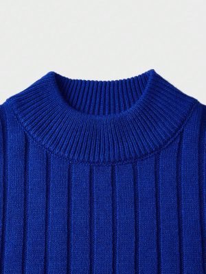 Casual Ribbed Knit Sweater