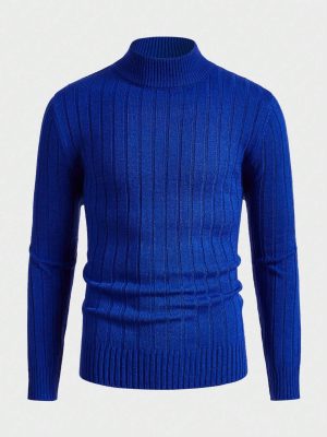 Casual Ribbed Knit Sweater