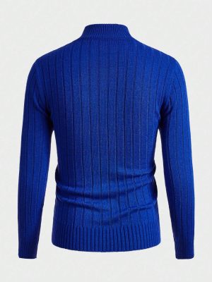 Casual Ribbed Knit Sweater