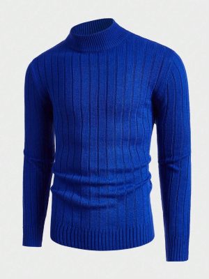 Casual Ribbed Knit Sweater