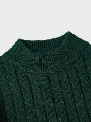 Casual Ribbed Knit Sweater