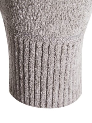 Casual Ribbed Knit Zipper Cardigan