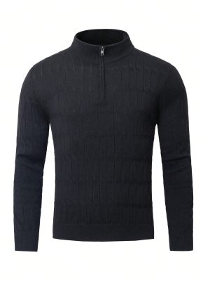 Cozy And Stylish Quarter Zipper Sweater