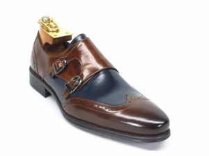 Wingtip Double Monk Straps Loafer