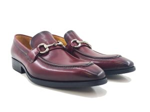 Men’s Burnished Signature Buckle Loafer