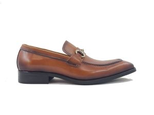 Men’s Burnished Signature Buckle Loafer