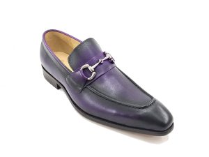 Men’s Burnished Signature Buckle Loafer