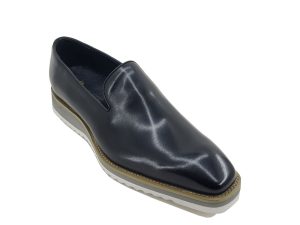 Burnished Whole Cut Leather Loafer