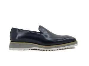 Burnished Whole Cut Leather Loafer