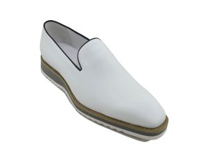 Burnished Whole Cut Leather Loafer