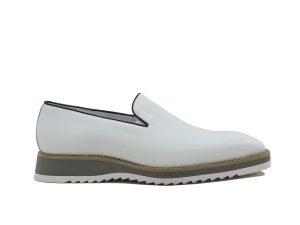 Burnished Whole Cut Leather Loafer