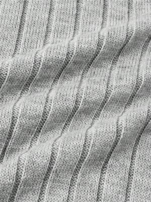 Round Collar Ribbed Knit Sweater