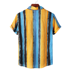 Casual Striped Short Sleeve Shirt
