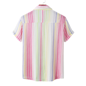 Hawaiian Striped Short Sleeve Shirt