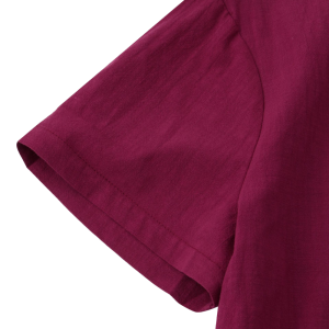 S12 Solid Cotton And Linen Lapel Shirt