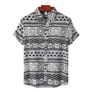 Aztec Printed Short Sleeve Shirt