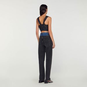Tweed bustier top