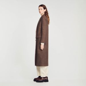 Long-sleeved button coat