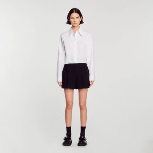 Tweed high-waisted shorts