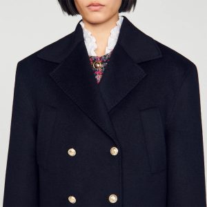 Long double-breasted coat