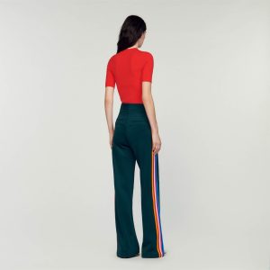 Trousers with side stripes