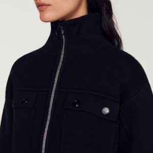Zip-up coatigan