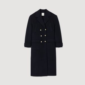 Long double-breasted coat