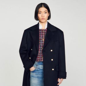 Long double-breasted coat