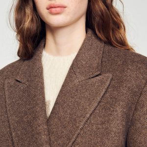 Long-sleeved button coat