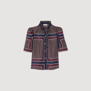 Patterned silk shirt