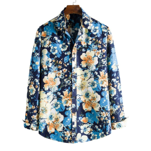 Men’s flower burst long sleeve shirt